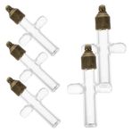 Abaodam 5 Adet Cam Şişe Kolye Mini Kavanoz Küçük Şişeler Metal Kapaklı Cam Kavanozlar Cam Şişeler Kapaklı Küçük Kavanozlar Sürüklenen Şişe Iyilik Şişeleri Diliyorum Alaşım Transparent