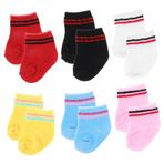 Abaodam 6 Çift kız bebek çorapları oyuncak bebek giysileri aksesuarları oyuncak bebek evi aksesuarları pamuk bebek çorapları kız bebek kıyafeti mini bebek giyim kız bebek aksesuarları bez