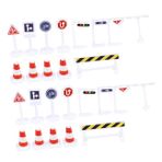 Abaodam 65 Adet Çocuk oyuncakları çocuklar için oyuncak çocuk oyun seti bilişsel oyunlar oyuncaklar güvenlik sokak işaretleri mini yol işareti sokak tabelası Aksesuarlar yapışkan bant