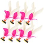 Abaodam 8 Adet Kick Tüy Top Badminton Çin Geleneksel Jianzi Tekme Oyuncağı Erkek Ve Kız Yetişkinler İçin Egzersiz Tüy Topları 19cm Yüksek Beyaz Kaz