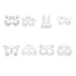 Abaodam 8 Hayvanat Bahçesi Temalı Maskeler El Yapımı Karton Maskeler Anaokulu Için DIY Sanat Malzemeleri Çocuklar Için Aslan Maskesi El Yapımı Maskeler Çocuklar Için Panda Maskesi
