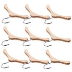 Abaodam Ahşap Küpe 20 Adet 18 inç bebekler için bebek ı bebek dolap askısı pantolon ı vestiyer bjd bebek askı bebek ahşap elbise askısı Küçük köpek Tahta bebek portmanto süslemek çocuk