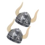 Abaodam Aksesuarlar 2 Adet Viking Kostümü Şapkaları Boynuzlu Viking ı Ortaçağ Viking ı Şövalye ı Viking Şapkası Asker Oyuncak Kıyafeti Boynuz Şapka Plastik Makyaj Yapmak Cadılar Bayramı