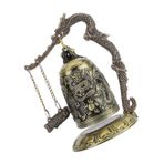 Abaodam Bronz Balık Ejderha Saatine Çarptı Çin Fengshui Dekoru Ejderha Kilidi Zili Masaüstü Sanat El Sanatları Eski Ejderha Çanı Salas De Casa Için Decoraciones Masa Üstü Ev Süs Ofis