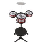 Abaodam Çocuklar Caz Davul Seti Taht Zil Pedal Ve Bagetler Ile Çocuk Davul Seti Küçük Bateri Seti