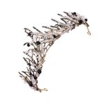 Abaodam Eski Prenses Tacı Kristal Gelin Bandı Kızlar Taç Gelin Saç Tarağı Eski Süs Gösteri Incisi Prenses Kostüm Bandı Düğün Kristal Saç Bandı Kız Tokası Alaşım Manuel Rhinestones Ziyafet