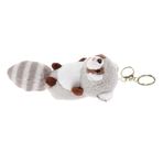 Abaodam kırmızı panda kolye anahtarlık aksesuarları çanta süsü Oyuncak panda anahtarlık Hafif ve taşınabilir anahtarlık ayı anahtarlık peluş rakun peluş kedi peluş anahtarlık pp pamuk Grey