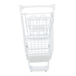 Abaodam Küçük Alışveriş Sepeti Yürümeye Başlayan Çocuk Alışveriş Sepeti Market Arabası Oyuncak Çocuklar Alışveriş Sepeti Mini Metal Numara Yapmak Beyaz Depolamak Plastik Alışveriş Yapmak