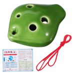 Abaodam Mini Ocarina 6 Delikli Seramik Müzik Aleti Erkek Ve Kız Çocukları İçin Pratik İçin Notalı Ocarina Kolye Ucu