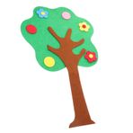 Abaodam Simüle bitki ağacı duvar sticker Okul süslemeleri anaokulu matematik oyunu dokunmamış bulmaca malzemeleri ilan panosu için sonbahar yatılıları ağaç kesme dokunmamış kumaş Green