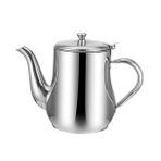Abaodam Süzgeç Paslanmaz Çelik Yağdanlık Restoran Için Yağ Tutucu Gres Yağı Kabı Kabı Sos Kapları Metal Yağ Kabı Ayırıcı Sürahi Paslanmaz Sos Şişesi Filtre Kabı Filtre Ekranı Gıda