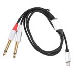 Abaodam Type-c - 6 5 Mm Stereo Ses Kablosu 1m Güç Amplifikatörü Ses Ses Kablosu Kulaklık Dönüştürücü Için