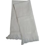 Abarta Fiesta Soft Kadife Etamin Boşluklu 50*90CM Saçaklı Havlu Beyaz 1 Adet - 50 x 90 cm