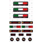 Abarth 16 Adet 3D Damla Sticker Set