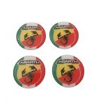 ABARTH FİAT LOGOLU PUNTO 500 JANT GÖBEK DAMLA STICKER (YEŞİL-SARI-KIRMIZI)