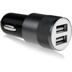 Abatech Çift USB Girişli 3.4 Amper Çakmaklık - Siyah