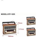 Abatech KTF-1655 Nostalji Radyo Bluetooth Hoparlör El Feneri USB Şarjlı - Kahverengi