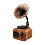 Abatech Taşınabilir Nostaljik Kablosuz Ses Gramafon Tasarımlı Bombası Extra Bass Bluetooth Hoparlör