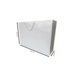 ABB Matbaa 10 Adet Beyaz Karton İpli Çanta Kağıt Poşet (55x37x12) - İp Rengi Seçilebilir