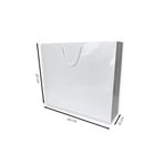 ABB Matbaa 2 Adet Beyaz Karton Ipli Çanta Karton Poşet (45X37X12) - Ip Rengi Seçilebilir