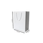 ABB Matbaa 50 Adet Beyaz Karton İpli Çanta Kağıt Poşet (20.5x25.5x10) - İp Rengi Seçilebilir