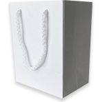 ABB Matbaa 50 Adet Beyaz Kuyumcu Karton İpli Çanta Kağıt Poşet (12X15X8)