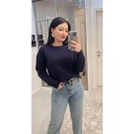 Abba1 Bayan Bisiklet Yaka Basic Triko Kazak - 001-Lacivert - Standart