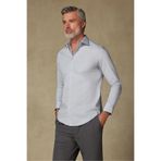 Abbate BB Club Oscar Poplin Pamuk Polyester Slim Fit Açık Gri Klasik Yaka Erkek Düz Gömlek