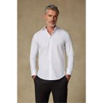 Abbate BB Club Oscar Poplin Pamuk Polyester Slim Fit Beyaz Klasik Yaka Erkek Düz Gömlek