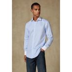 Abbate Grant Non Iron Twill Pamuklu Slim Fit Açık Mavi Klasik Yaka Erkek Çizgili Gömlek - Acık Mavi