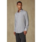 Abbate Lorenzo Jersey Viskon Karışımlı Comfort Fit Gri Klasik Yaka Erkek Düz Gömlek - XL