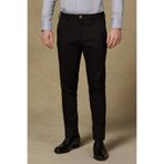 Abbate Prime Chino Poplin Stretch Pamuk Karışımlı Modern Fit Siyah Erkek Düz Pantolon