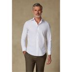 Abbate Sartoria Poplin Stretch Pamuk Karışımlı Slim Fit Beyaz İtalyan Yaka Erkek Düz Gömlek Hediye Kutulu