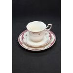 Abbetc F. Bone China Porselen Çay Fincanı ve Tabakları 3 Parça 150 ml - 1 Adet - Kırmızı