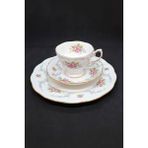 Abbetc Royal Kent Porselen Tek Kişilik Kahve, Çay Fincanı ve Tabakları 3 Parça 150 ml - Pembe - Mavi - 1 Adet