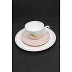 Abbetc Royal Victoria Porselen Tek Kişilik Kahve, Çay Fincanı ve Tabakları 3 Parça 150 ml - 1 Adet - Ekru