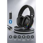 Abbruch Kablosuz RGB Bluetooth Kulaklık 5.4 – Düşük Gecikme, Gürültü Engelleyici Mikrofon, Uzun Pil Ömrü, USB Adaptör + AUX Type-C Destekli