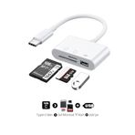 Abbruch Kart Okuyucu Type C To Sd/Microsd/TF Kart & Usb 3in1 Çevirici Dönüştürücü Adaptör SD Cardreader