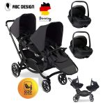 Abc Design 2026 Zoom 2 Coal İkiz Bebek Arabası Travel Sistem I-Size