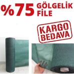 Abdioğulları %75 Gölgelik File 1.5m x 25M Bahçe Çit Örtüsü Meyve Ağacı Örtüsü - 1,5 x 25 m - Açık Yeşil