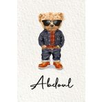 Abdoul: Cahier personnalisé avec prénom Abdoul | Cadeau d'anniversaire pour enfant, garçon, homme, copain ... | Nounours | 110 pages lignée, Petit Format 6x9 pouces (15,24 x 22,86 cm)
