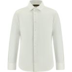Abdullah Kiğılı Uzun Kol Slim Fit Dar Kesim Klasik Non Iron Saten Pamuk Gömlek - Beyaz - XS