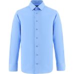 Abdullah Kiğılı Uzun Kol Slim Fit Dar Kesim Non Iron Klasik Saten Pamuk Gömlek - Aqua Blue - 2XL