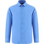 Abdullah Kiğılı Uzun Kol Slim Fit Dar Kesim Non Iron Klasik Saten Pamuk Gömlek - Koyu Mavi