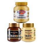Abdurrahman Tatlıcı Susamlı Tahin Kreması 330G + Tadıbu 330G + Tadıbu Fındık Kreması 330G