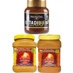 Abdurrahman Tatlıcı Tadıbu 330G + Odun Ateşinde Kepeksiz Bozkır Tahini 930G + Kepekli 930G - 330 gr
