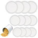 Abeillo 12 adet konserve kapağı, plastik kapak, 3 farklı boyutta, yıkanabilir konserve kapağı, 400 g/800 g kutular için, şeffaf plastik kapak, kedi maması ve köpek maması için