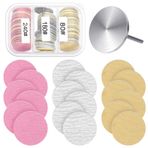 Abeillo 60 adet zımpara kağıdı diskleri metal tırnak matkap ucu 25mm, zımpara diski tırnak matkap uçları değiştirme, pedikür matkap sökücü ölü cilt, manikür pedikür, elektrikli ayak değirmeni (# 80# 180#