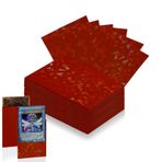 Abejita Ticaret Kartları için 100 Adet Kırmızı Kart Kılıfı, Mükemmel Uyumlu Parlak MTG Kart Kılıfları, Sihir, Fotoğraf Kartı, TCG, Beyzbol/Spor Kartları, Yugioh Kartı, Oyun Kartı için Uygun Holografik Kart