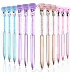 Abhay Büyük Kristal Bling Metal Tükenmez Kalem Ile 12pcs Elmas Kalem, Kristal Elmas Kalem Bling Metal Tükenmez Kalemler Siyah Mürekkep Düğün Hediyesi Ile